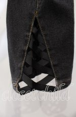 画像2: 【SALE】LIZ LISA / ハイウエストスキニーパンツ  クロ O-25-09-15-084-LO-PA-IG-ZT378 (2)