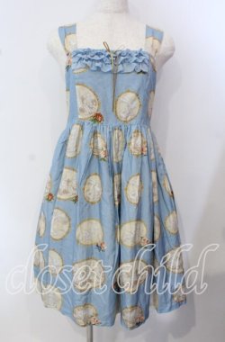 画像1: Leur Getter / Alice Broochシフォンフリル付キャミワンピース  サックス O-25-09-15-008-LU-OP-IG-OS