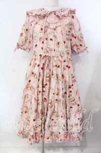 PINK HOUSE / sweets lop ear bunnyミディワンピース  ピンク O-25-09-15-010-LO-OP-IG-ZI