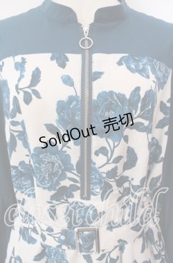 画像2: axes femme / バルーンスリーブフラワーワンピース F キナリ O-25-09-15-011-AX-OP-OW-ZT474