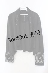 Ozz Croce / スエード調アシメカーディガン  ブラック O-25-09-15-014-OO-TO-OW-ZY