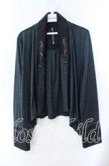 Ozz Croce / スエード調アシメカーディガン  グリーン O-25-09-15-015-OO-TO-OW-OS