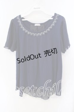 画像1: axes femme / バックリボントップス M ネイビー O-25-09-15-021-AX-TO-IG-ZT082