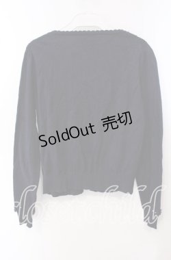 画像3: axes femme / パール配色ワッフルニットカーディガン M ネイビー O-25-09-15-023-AX-TO-IG-OS