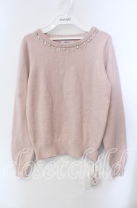 Ank Rouge / パールクロスニット  ピンク O-25-09-15-025-CA-TO-IG-ZT066