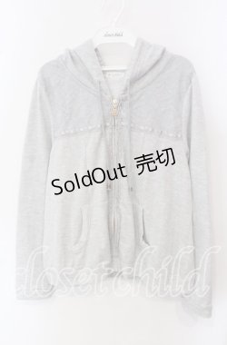 画像1: axes femme / はしごレースパーカー  グレー O-25-09-15-026-AX-TO-IG-OS