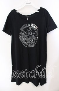 MILK / マーメイドプリントカットワンピース  クロ O-25-09-15-027-ML-TO-IG-ZT055