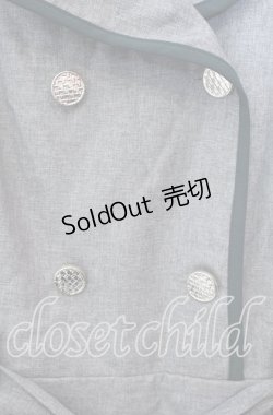 画像2: axes femme POETIQUE / イレヘムケープトレンチワンピース M グレー×グリーン O-25-09-15-028-AX-OP-IG-OS