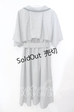 画像3: axes femme POETIQUE / イレヘムケープトレンチワンピース M グレー×グリーン O-25-09-15-028-AX-OP-IG-OS