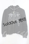 h.ANARCHY / 蜘蛛プリント裏起毛ジップパーカー  ブラック O-25-09-15-029-HN-TO-IG-OS
