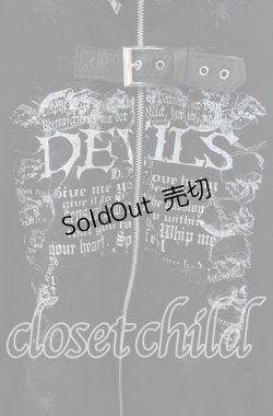 画像2: h.ANARCHY / 蜘蛛プリント裏起毛ジップパーカー  ブラック O-25-09-15-029-HN-TO-IG-OS