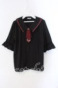 axes femme / タイ付ブラウス L クロ O-25-09-16-032-AX-BL-OW-OS