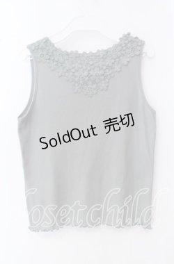 画像3: axes femme / 吸水速乾モチーフレースタンク F グリーン O-25-09-16-034-AX-TO-OW-OS