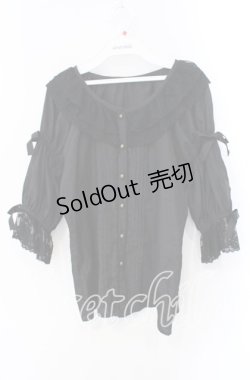 画像1: axes femme kawaii / メェールプロフォーンドゥブラウス M クロ O-25-09-16-037-AX-BL-OW-OS