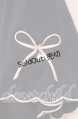 画像2: 【SALE】axes femme / リボン×スカラップ刺繍プルオーバー F ネイビー O-25-09-16-038-AX-TO-OW-ZT082