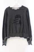 axes femme / フロッキープリントトレーナー F グレー O-25-09-16-040-AX-TO-OW-OS