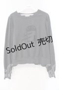 axes femme / フロッキープリントトレーナー F グレー O-25-09-16-040-AX-TO-OW-OS