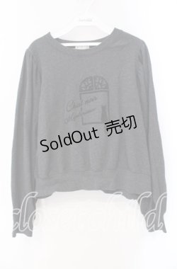 画像1: axes femme / フロッキープリントトレーナー F グレー O-25-09-16-040-AX-TO-OW-OS