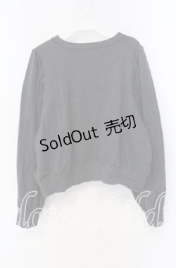 画像3: axes femme / フロッキープリントトレーナー F グレー O-25-09-16-040-AX-TO-OW-OS