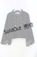 axes femme / Ｗ釦スリット袖ジップジャケット F クロ O-25-09-16-041-AX-TO-OW-OS