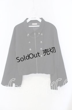 画像1: axes femme / W釦スリット袖ジップジャケット F クロ O-25-09-16-041-AX-TO-OW-OS