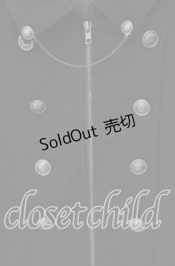 画像2: axes femme / W釦スリット袖ジップジャケット F クロ O-25-09-16-041-AX-TO-OW-OS