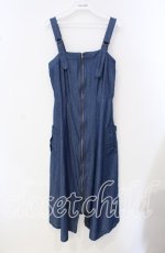 画像1: 【SALE】axes femme / センタージップデニムジャンスカ F ブルー O-25-09-16-042-AX-OP-OW-ZT257 (1)