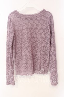 画像3: axes femme / ラウンドネックレースインナー F ラベンダー O-25-09-16-047-AX-TO-OW-OS