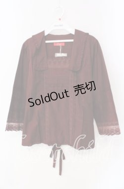 画像1: 【SALE】PINK HOUSE / ロゴ刺繍入りローンブラウス  ガーネット O-25-09-16-051-LO-BL-IG-ZT388