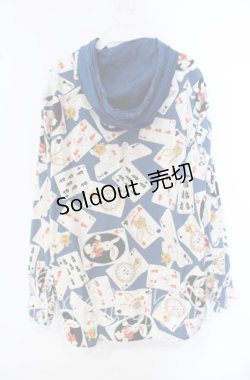 画像3: Karl Helmut / ワンダーラビットリターンズプリントフードブラウス 4(L) ブルー O-25-09-16-052-EL-BL-IG-OS