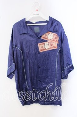 画像1: Karl Helmut / マテリアルキャット刺繍サテンブルゾン 4（L） ブルー O-25-09-16-053-EL-JA-IG-OS