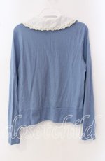 画像3: Jane Marple / スカラップカラーカットカーディガン M サックス O-25-09-16-054-JM-TO-IG-OS (3)