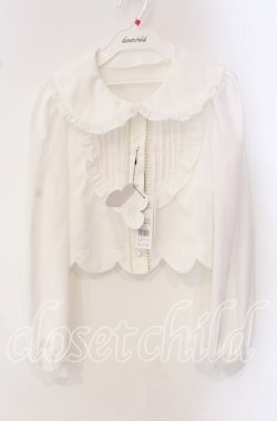 画像1: Ank Rouge / 裾スカラップブラウス  シロ O-25-09-16-056-CA-BL-IG-OS