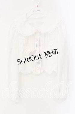 画像1: Ank Rouge / 裾スカラップブラウス  シロ O-25-09-16-056-CA-BL-IG-OS