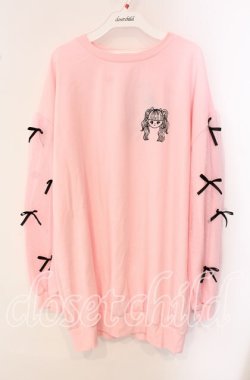 画像1: majoretty / まきちゃんコラボ スウェットワンピース L ピンク O-25-09-16-057-LO-TO-IG-OS