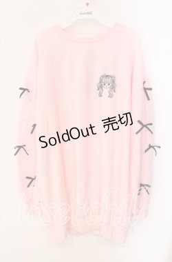 画像1: majoretty / まきちゃんコラボ スウェットワンピース L ピンク O-25-09-16-057-LO-TO-IG-OS