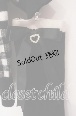 画像3: Princess Melody / アームウォーマー付きギンガムチェックニットトップス  クロ×シロ O-25-09-16-059-EL-TO-IG-OS