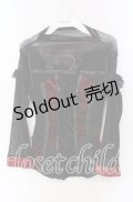 Ozz On / ベロア切り替えネットトップス  ブラック×レッド O-25-09-16-061-OO-TO-IG-ZS