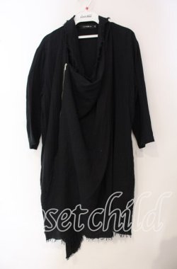 画像1: CIVARIZE / 2WAYドレープネックZIP六部袖カーディガン 46 ブラック O-25-09-16-064-GO-TO-IG-OS