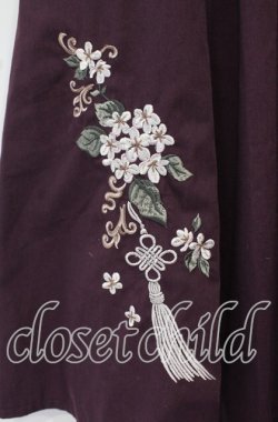 画像2: axes femme / ジャスミン刺繍スカート F ワイン O-25-09-16-065-AX-SK-OW-OS