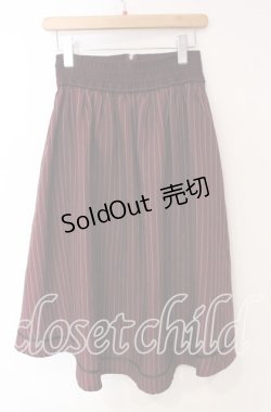 画像3: axes femme / 扇子×紅葉刺繍ジップスカート F ワイン O-25-09-16-068-AX-SK-OW-OS