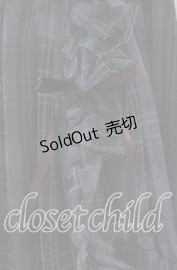 画像2: axes femme / ドロストチェックチュールスカート F クロ O-25-09-16-069-AX-SK-OW-OS