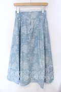 axes femme / ジップ付ブーケデニムスカート F サックス O-25-09-16-072-AX-SK-OW-OS