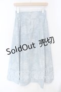 axes femme / ジップ付ブーケデニムスカート F サックス O-25-09-16-072-AX-SK-OW-OS
