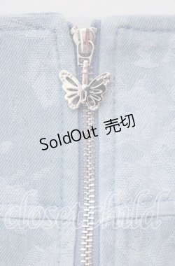 画像2: axes femme / ジップ付ブーケデニムスカート F サックス O-25-09-16-072-AX-SK-OW-OS