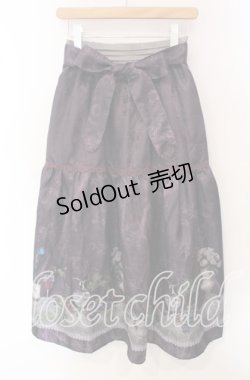 画像1: axes femme / ワイン柄スカート F パープル O-25-09-16-073-AX-SK-OW-OS