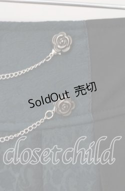 画像2: axes femme / ジャカード×プリーツスカート F クロ×グリーン O-25-09-16-075-AX-SK-OW-OS