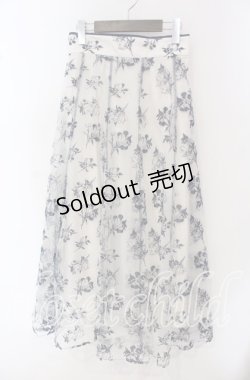 画像1: axes femme / フロッキーチュールスカート F キナリ O-25-09-16-077-AX-SK-OW-OS