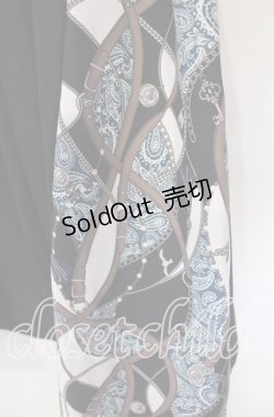 画像2: axes femme / スカーフ切替ワイドパンツ F クロ O-25-09-16-080-AX-PA-OW-OS