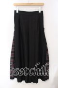 axes femme / 連釦サイドチェック切り替えパンツ F クロ O-25-09-16-081-AX-PA-OW-OS